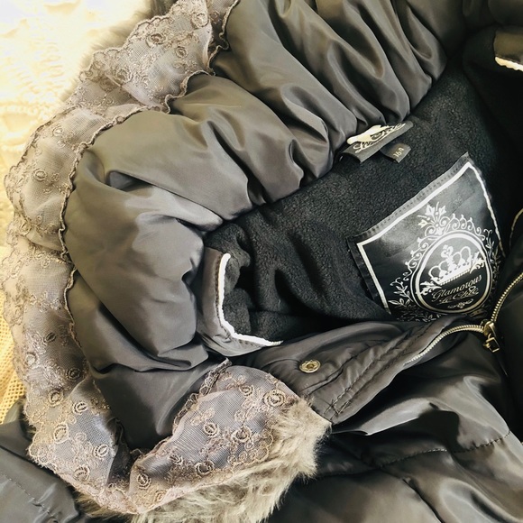 NEW Girls Le Chic Glamorous Parka - Picture 10 of 10